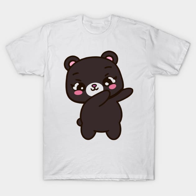 National Black Bear Day-Cute Kawaii Black Bear-Dabbing Black Bear T-Shirt by WISS1ArTs